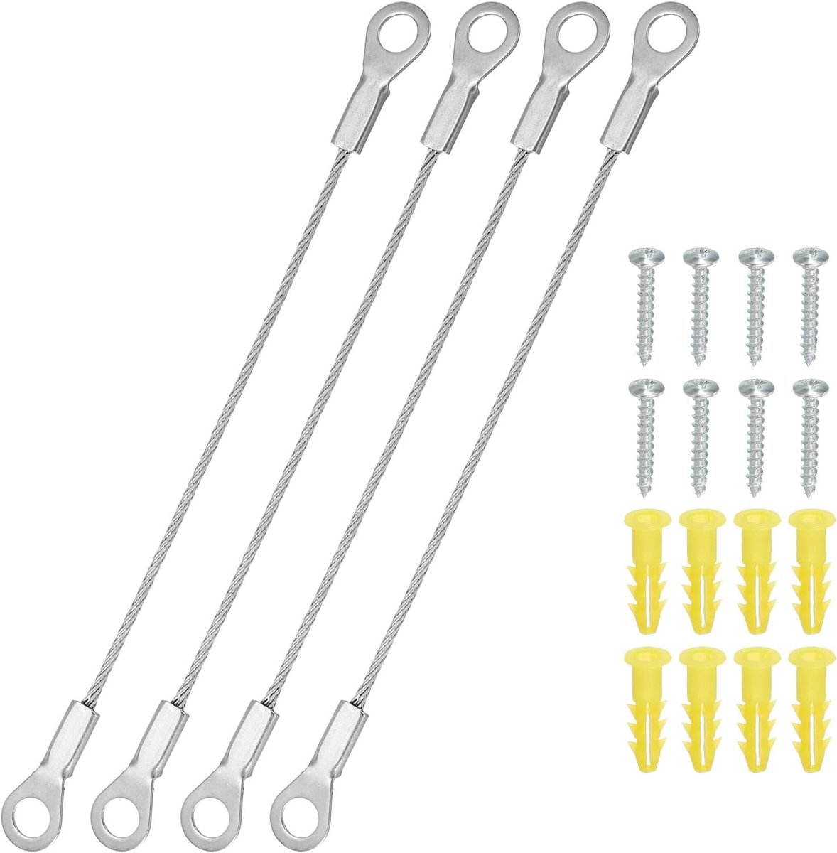 SnelShoppen - Cabinet Deurslot Beveiliging - 4x RVS Scharnier Begrenzer Kabelaansluiting 10cm - 1.5mm Dikte voor Beperking van Kastdeuren - Ideaal voo