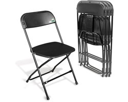 MaxxGarden Klapstoelen set - 4 x vouwstoel - zwart