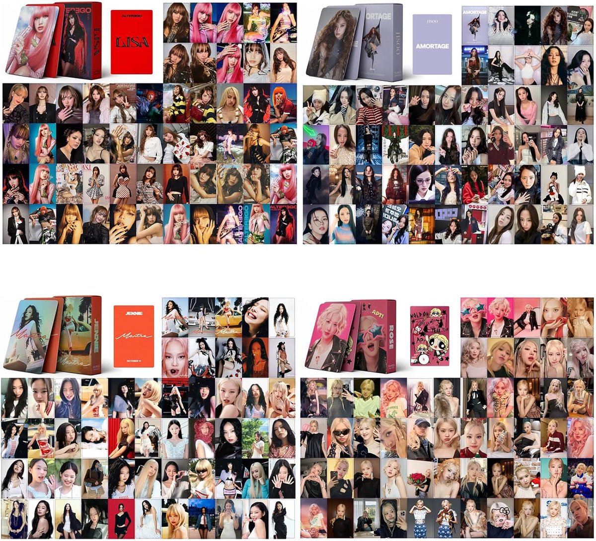 SnelShoppen - 4 Sets/220 Pcs Lomo Kaarten, Foto Kaarten, Kpop Merchandise voor Fans van Populaire Kpop Sterren, Perfect voor Verzamelingen en Cadeaus