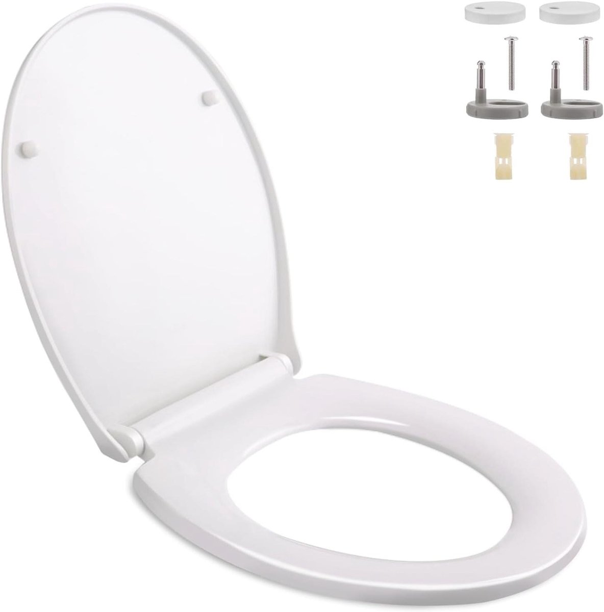 Toiletzitting - Toilettafel - Badkamer Upgrade - Langzame sluiting - 45 x 39 cm - Beige