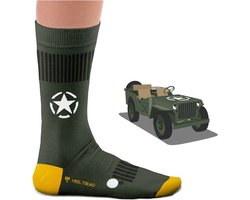 Heel Tread WILLYS JEEP - Sokken - WO2 - Groen/Geel