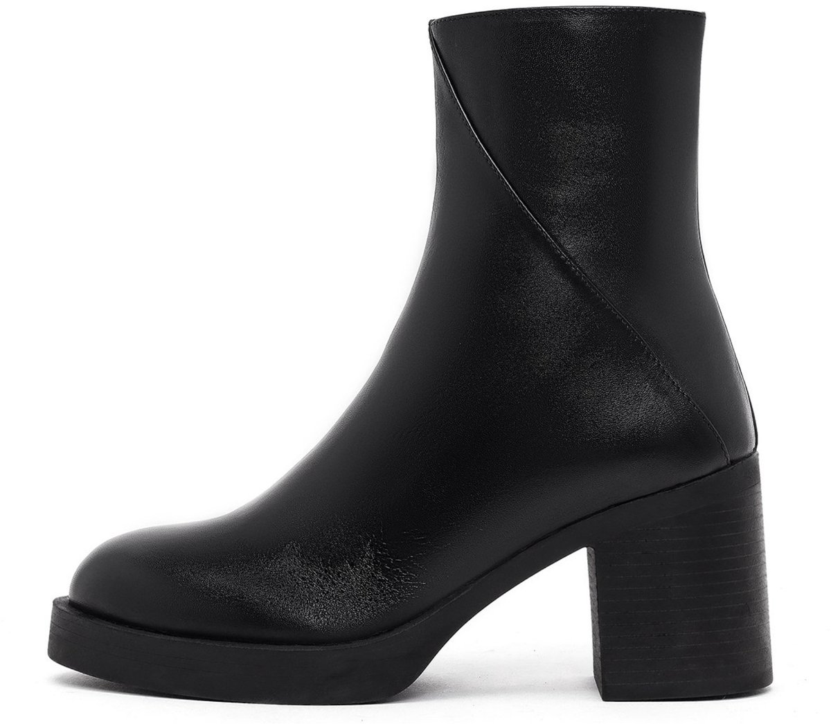 DERIMOD Heeled Ankle Boots Leather Heeled Ankle Boots