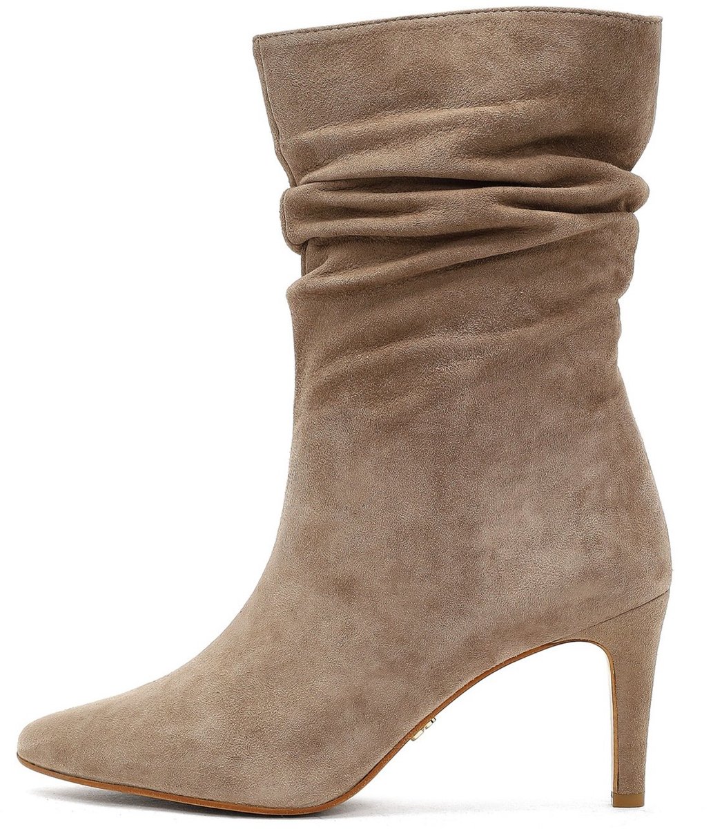 DERIMOD Heeled Chelsea Boots Suede Leather Heeled Chelsea Boots