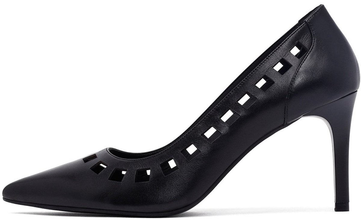 DERIMOD High Heeled Shoes Leather High Heeled Shoes