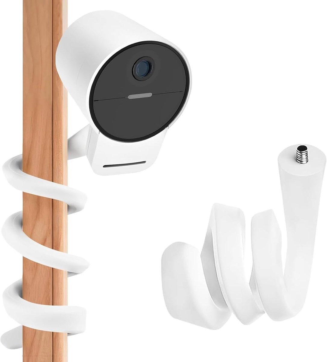 SnelShoppen - Universele Babyfoon-houder 50cm Flexibele BabyCamerahouder met 1/4" Schroefdraad - Witte Standaard voor Babymonitor en Babycamera
