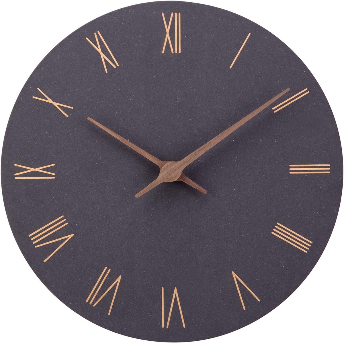 SnelShoppen - Moderne Wandklok MDF Hout Geruisloos 30 cm Kwarts Zwart Batterij Gemaakt voor Thuis Keuken Slaapkamer Kantoor School Decoratie