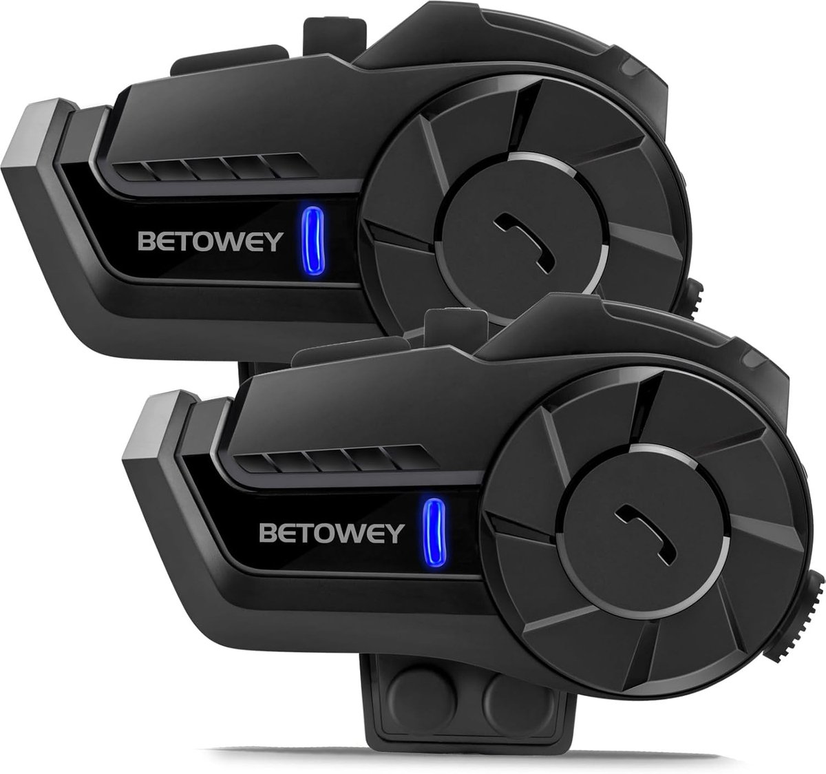SnelShoppen - B2X Bluetooth Intercom Headset voor Motorhelm, 800m Bereik, Muziek, FM-radio, GPS, CVC-ruisonderdrukking