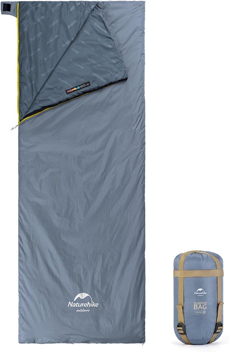 Slaapzak Katoen - Outdoor Slaapzak - Kamperen en Reizen - Ultralicht en Draagbaar - 205 cm x 85 cm - Blauw