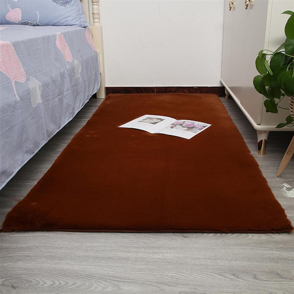 Woonkamer vloerkleed - Zachte vloerbedekking - Comfortabele sfeer - Antislip onderkant - 200x300 cm - Rood
