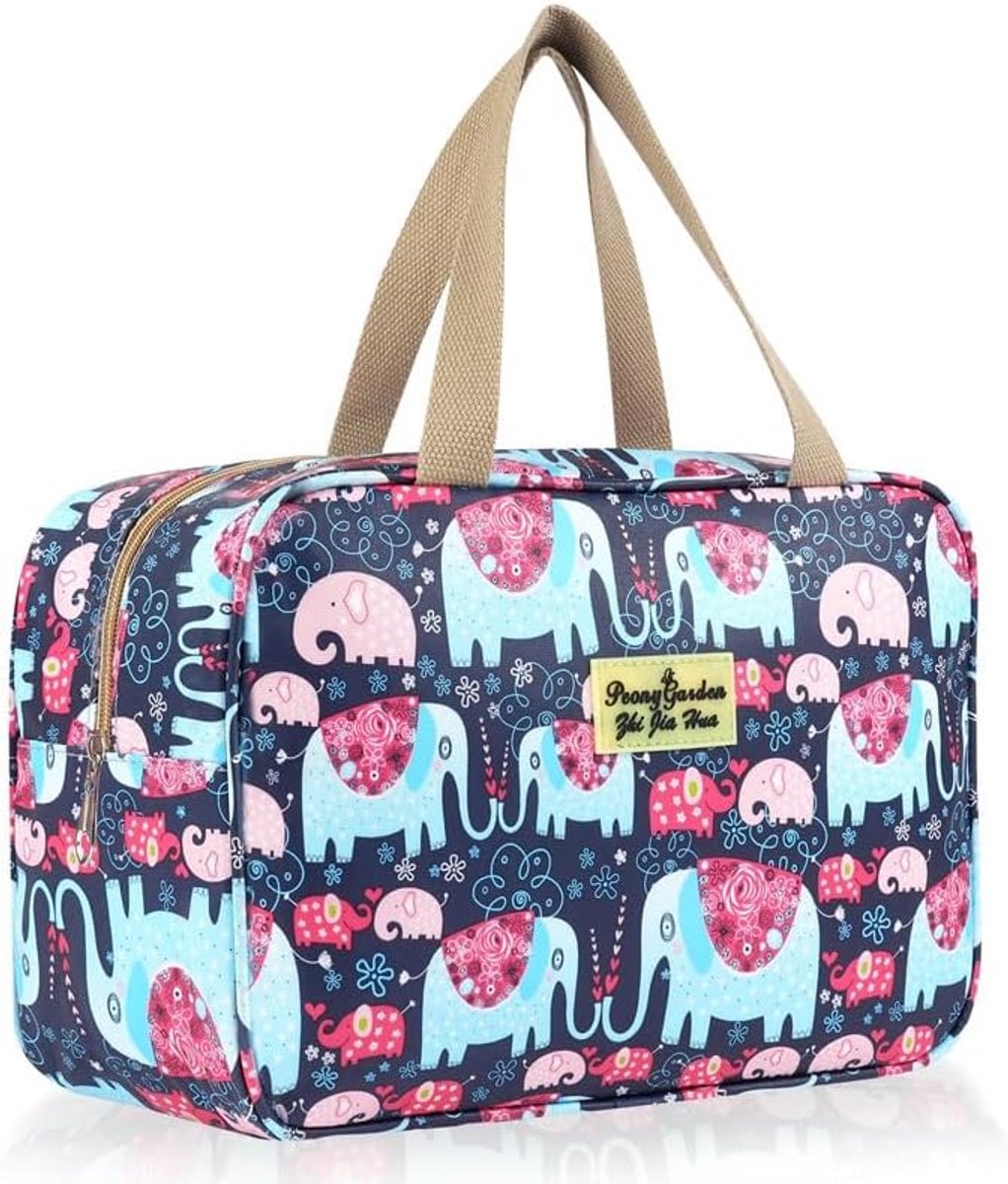 Thijox - Aucuu Toilettas - Grote Reistoilettas voor Dames en Heren - Waterdichte Cosmeticatas - Make-up Organizer met Handvat - 30 x 21 x 12 cm - Perf