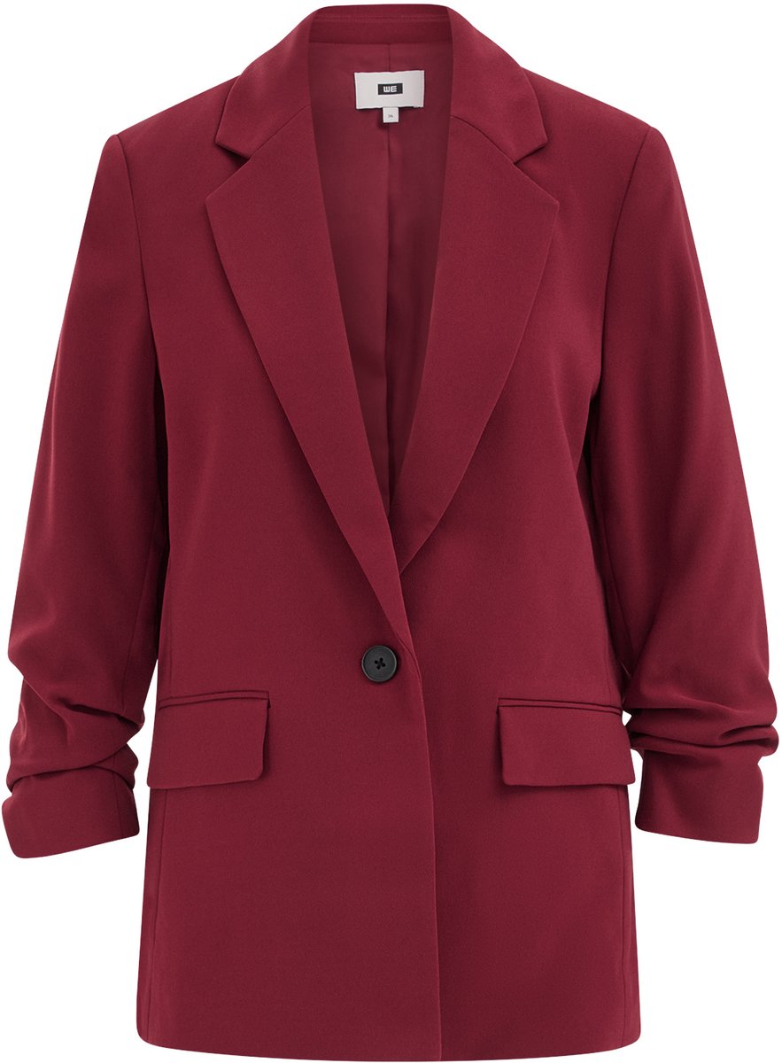 WE Fashion Dames slim fit blazer met rimpeleffect