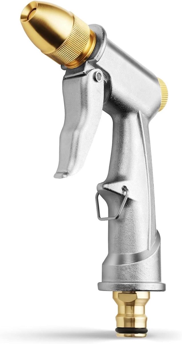 SnelShoppen - Heavy Metal Tuinslang Spray Gun, Hoge Druk Waterpistool Tuinslang Mondstuk van Messing voor Planten Wateren, Auto Schoonmaken en Huisdie