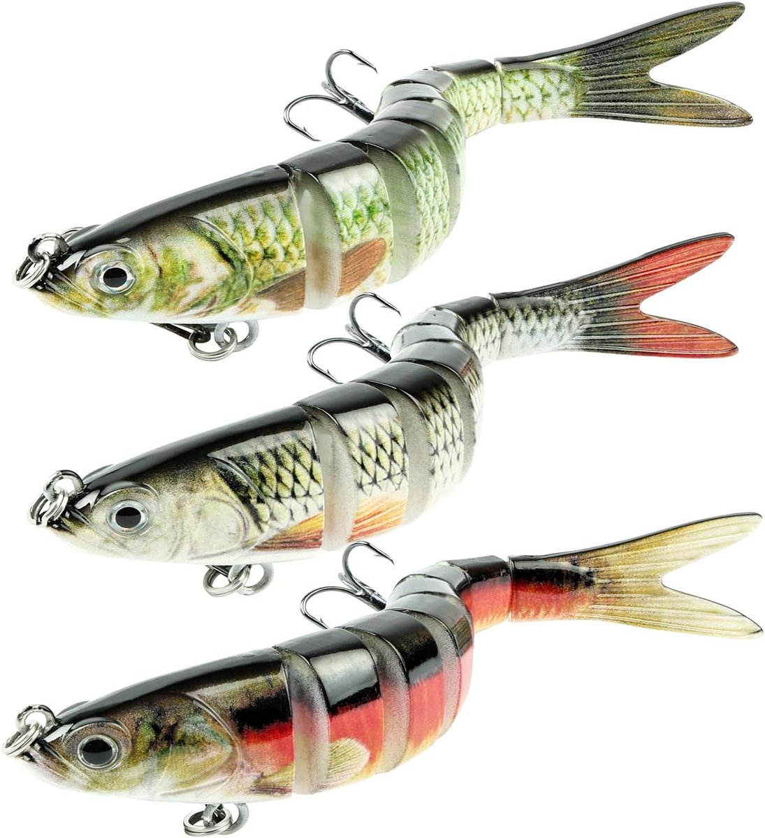 SnelShoppen - Vicloon Vissersset - 3 Stuks Realistische Wobblers voor Snoek - 13,5 cm, 27 g - Geschikt voor Zoet en Zout Water - Professionele en Hobb