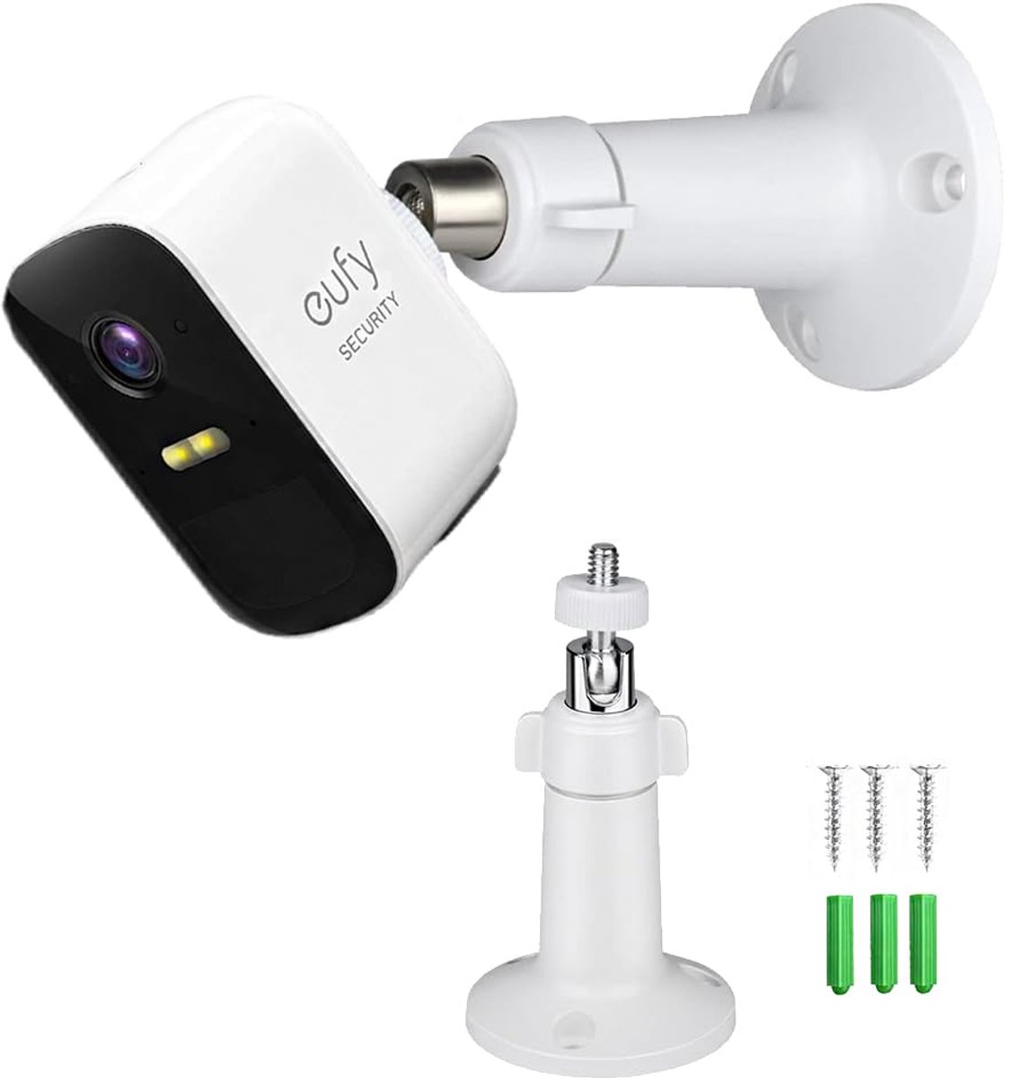 SnelShoppen - Camera Bevestigingsbeugel voor EufyCam 2 Pro/2C Pro/2/2C/E, SoloCam S40, Ring Stick Up Cam, Arlo Pro 4 - 360° Verstelbare Veiligheidsbeu