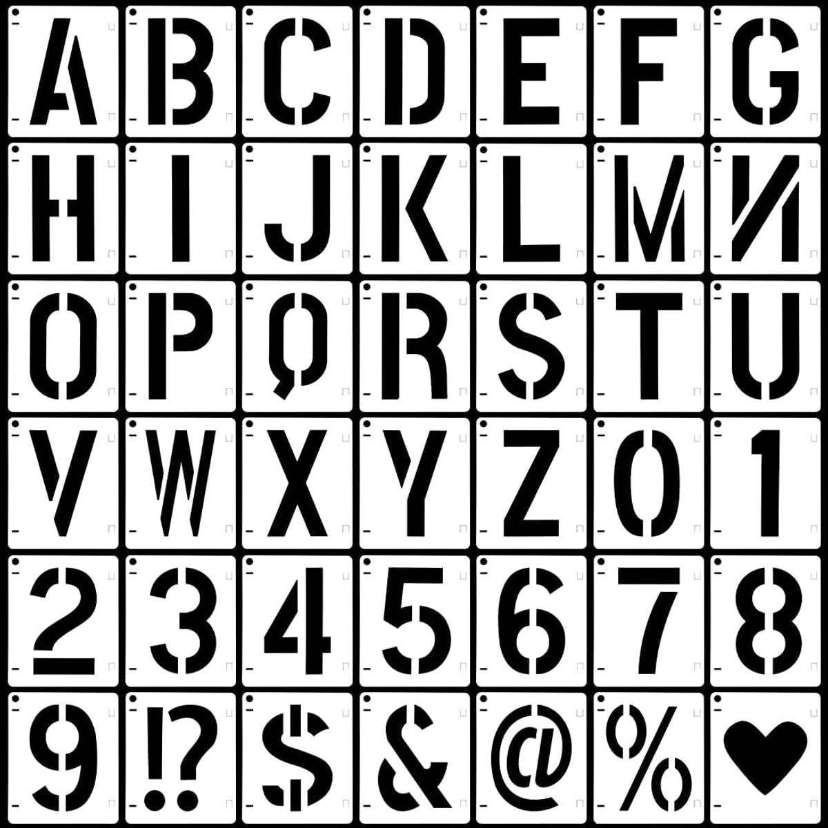 SnelShoppen - 42 Stuks Lettersjablonen Alfabet 10 cm Herbruikbare Sjablonen voor Kinderen Schilderen Creatieve Knutselprojecten