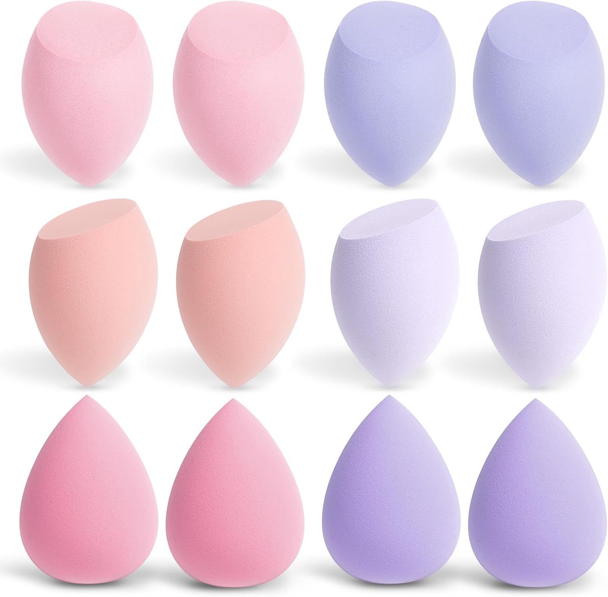 SnelShoppen - 12pcs Makeup Sponges - Beauty Sponzen voor Liquid en Powder Foundation - Latexvrij Hydrofiel Polyurethaan - Make-up Tools voor Feest en