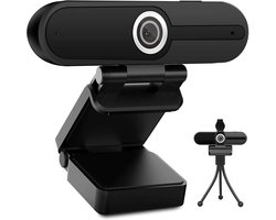 SnelShoppen - 4K Webcam 1080p met Microfoon - 8 Megapixel USB Computer Web Camera met Privacy Shutter en Statief - Perfect voor Video Calling, Confere