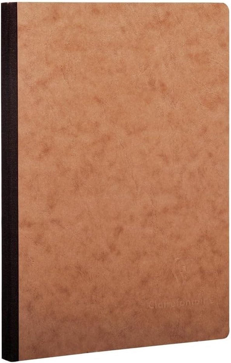 Thijox - A5 Notitieboek Bruin Genaaid met Linnen Rug - 192 Pagina's Stippen - Glanskarton Omslag - Perfect voor Reis, Notities, Journalen