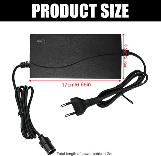 SnelShoppen - Auto-Voedingsadapter Spanningsomvormer 180W/15A voor Koelbox, Stofzuiger, Compressor, Bandenpomp - Sigarettenaansteker AC-DC Adapter van Snelshoppen — afbeelding 3