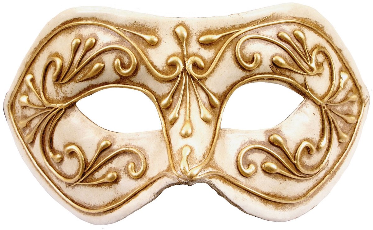Colombina Monica Goud Wit - Venetiaans Masker