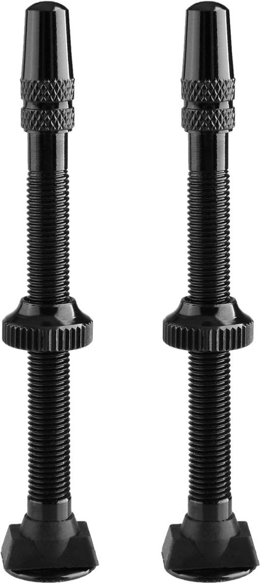 SnelShoppen - Fietsventielen Tubeless 40 mm 60 mm - Lichtgewicht Aluminium en Silica Gel - 2-delig voor Racefiets en MTB - Waterdicht en Duurzaam