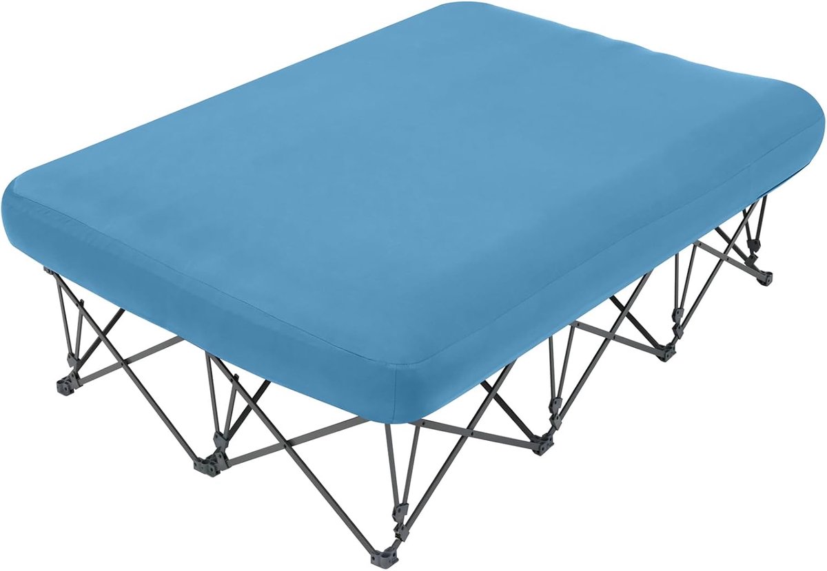 SnelShoppen - Campingbed - Opvouwbaar Camping Cot met Luchtmatras en Draagtas - Voor Outdoor, Kamperen, Strandvakantie - Ondersteunt 500 lbs - Queen
