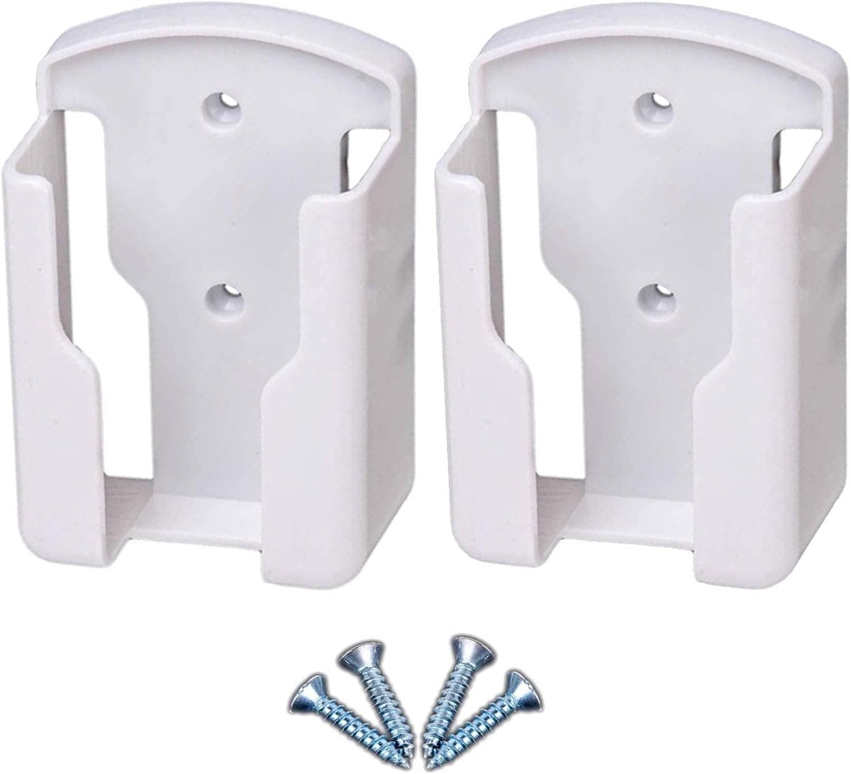 SnelShoppen - 2 Stuks Wandhouder voor Afstandsbediening | Zelfklevend Remote Control Organizer voor TV en Airco | Duurzaam ABS Materiaal | Compacte Op