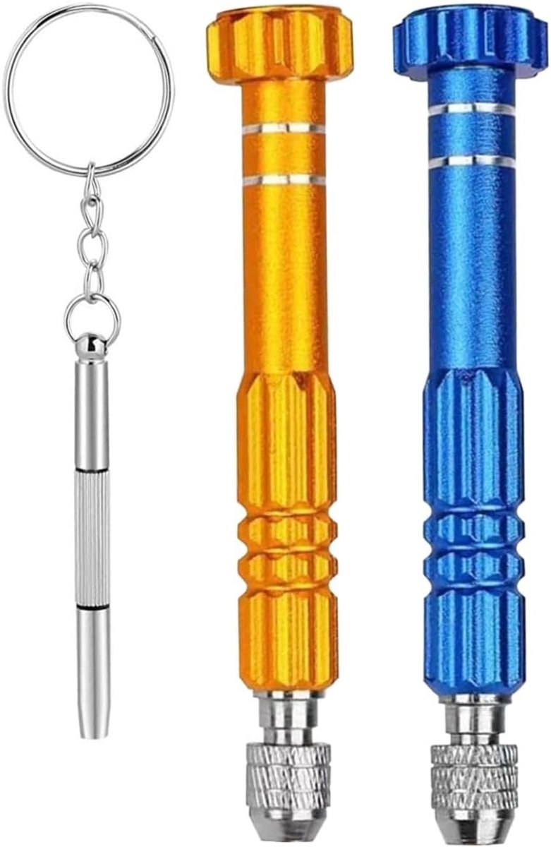 SnelShoppen - 5-in-1 Brillenschroevendraaier Set - Multifunctionele Mini Schroevendraaiers voor Brillen, Sieraden en Horloges - Inclusief 3 Maten Rech
