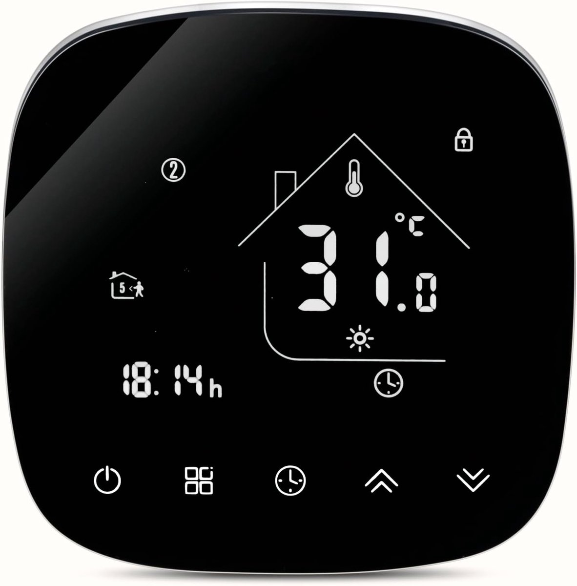 SnelShoppen - Wi-Fi Thermostat 001 Series voor Water- en Elektrische Verwarming, Slimme Besturing met Mobiele App, Compatibel met Alexa en Google Home
