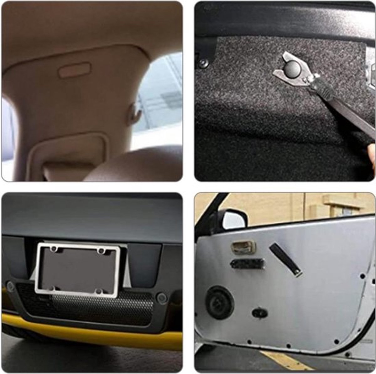 Portierbekleding Clip 100 Stks Universele Auto - Bumper Klinknagels Clip Schroeven - Druksluiting Nylon Retainer Clips Zwart .