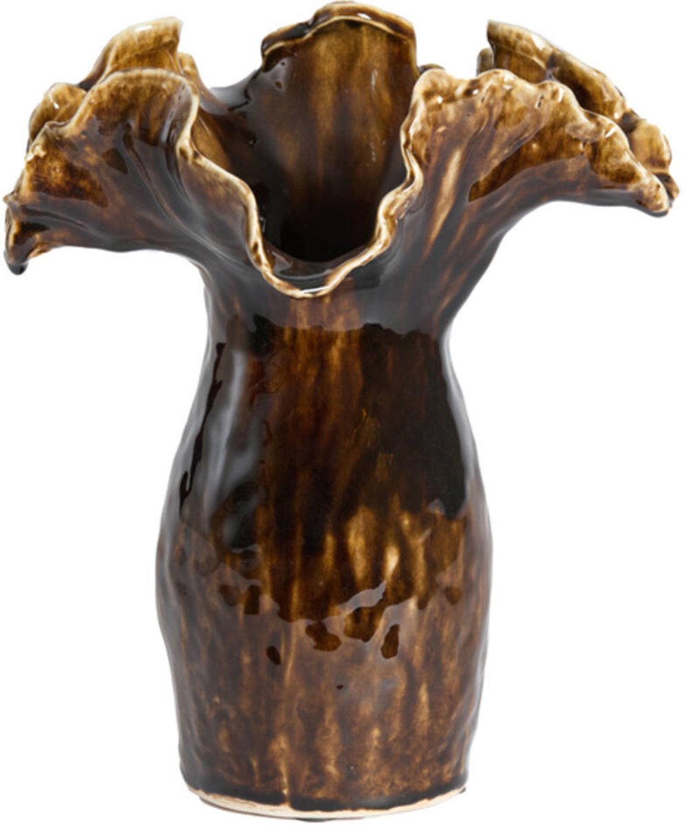 Light&living Vaas deco 31x24,5x35,5 cm VIVEIRO keramiek donker bruin