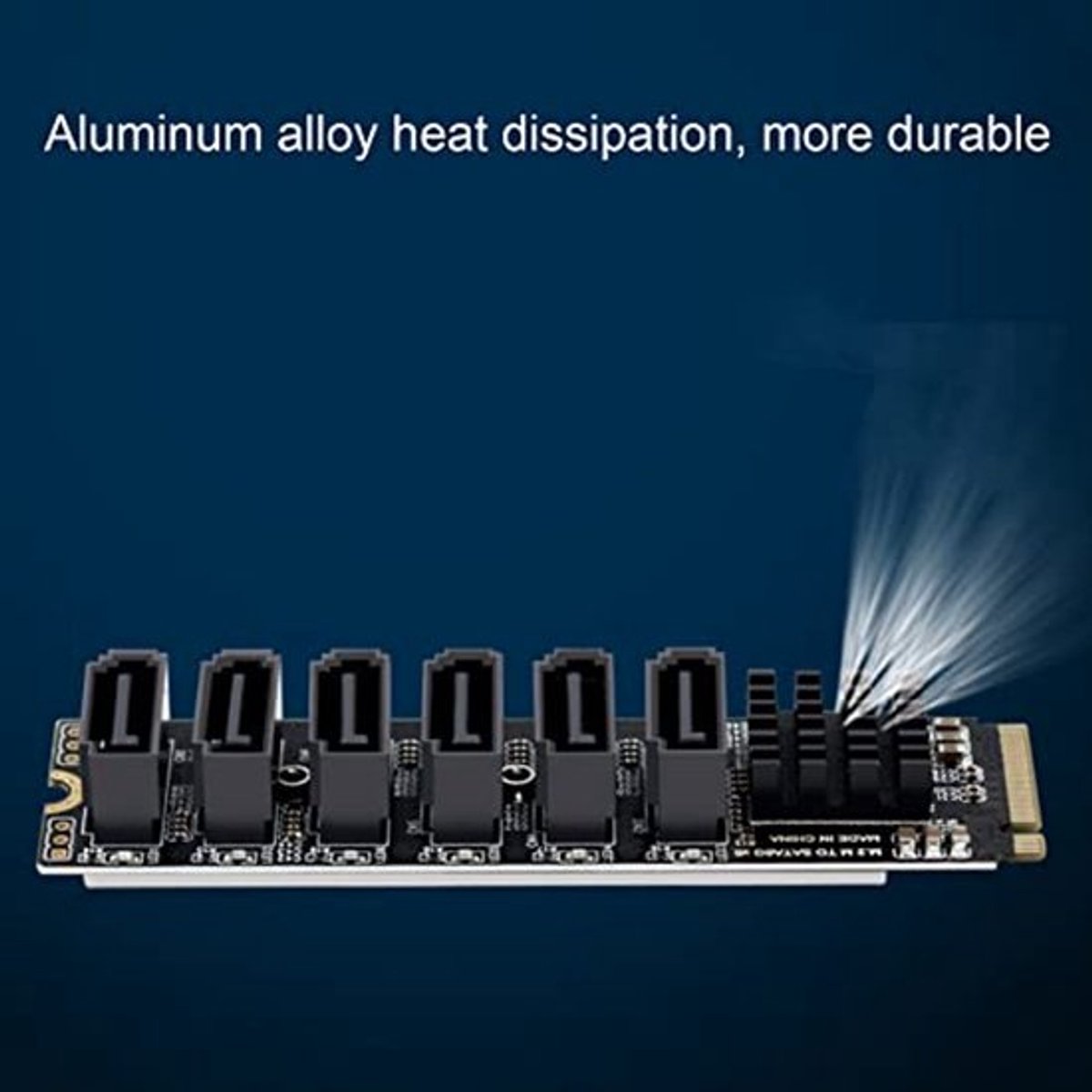 M.2 Naar SATA3.0 Adapterkaart, Uplink PCIE3.0 X2 16Gbps, Downstream SATA3.0 6Gbps X 5, SATA 6 Poorten Adapter Converter Harde Schijf Uitbreidingskaart