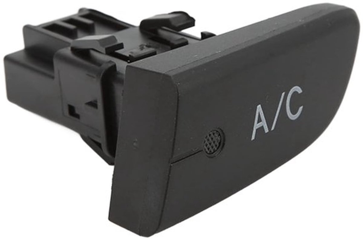 Airconditioning AC-schakelaar, Druk op Schakelaar Airconditioning, Zwarte ABS-drukknop voor Klimaatregeling met Dop 6554KX Vervanging voor C1 2005-2014