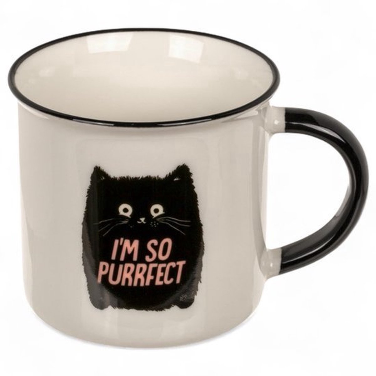 Keramische Koffiemok 250 ml - Kat Motief, Nieuwe Bone China Mok met Spreuk, Vaatwasserbestendig