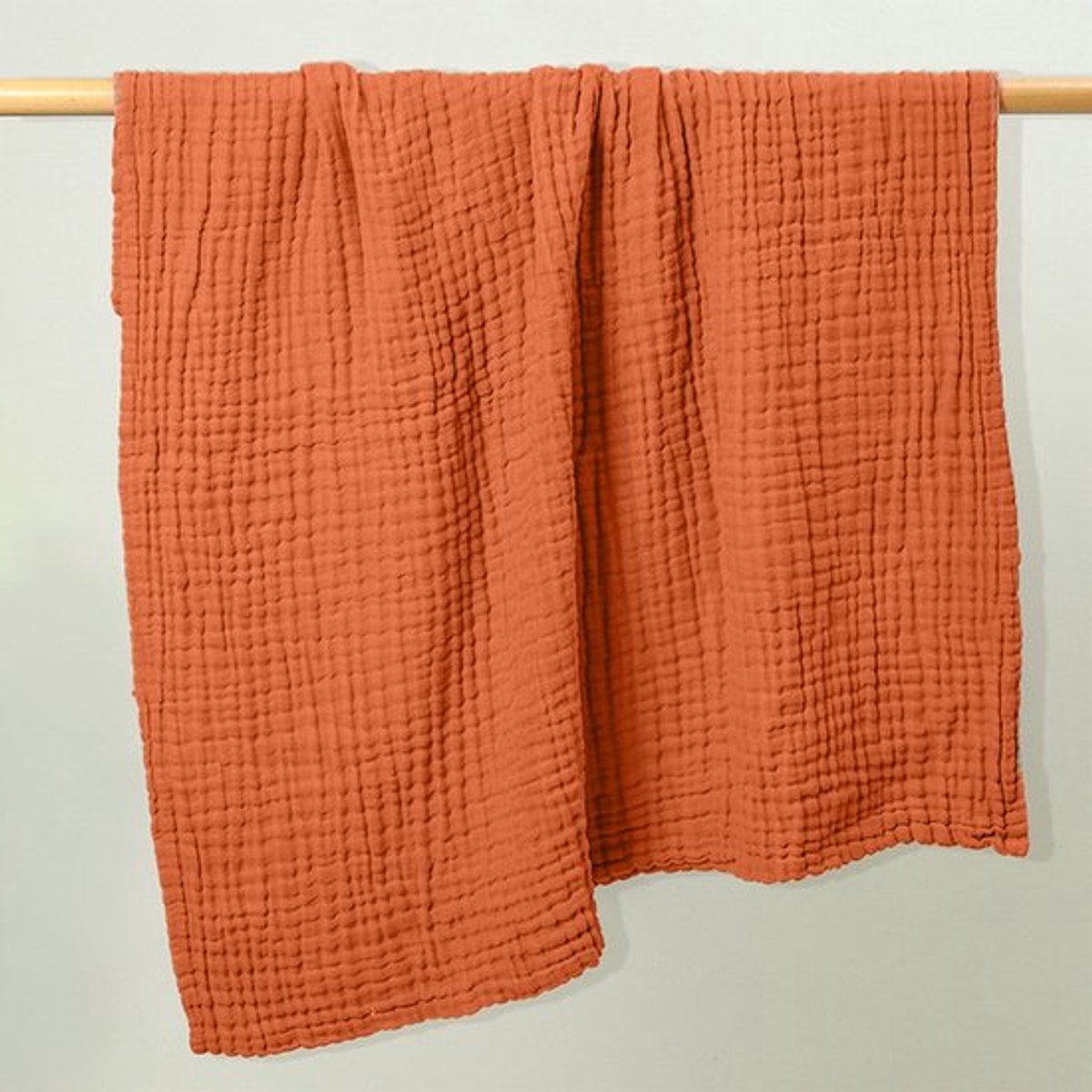 Nieuwe babydeken 6 lagen gaas bubbelkatoen effen kleur katoen A-type pasgeboren baby badhanddoek kinderdeken huidvriendelijk ademend vier seizoenen universele karamelkleur