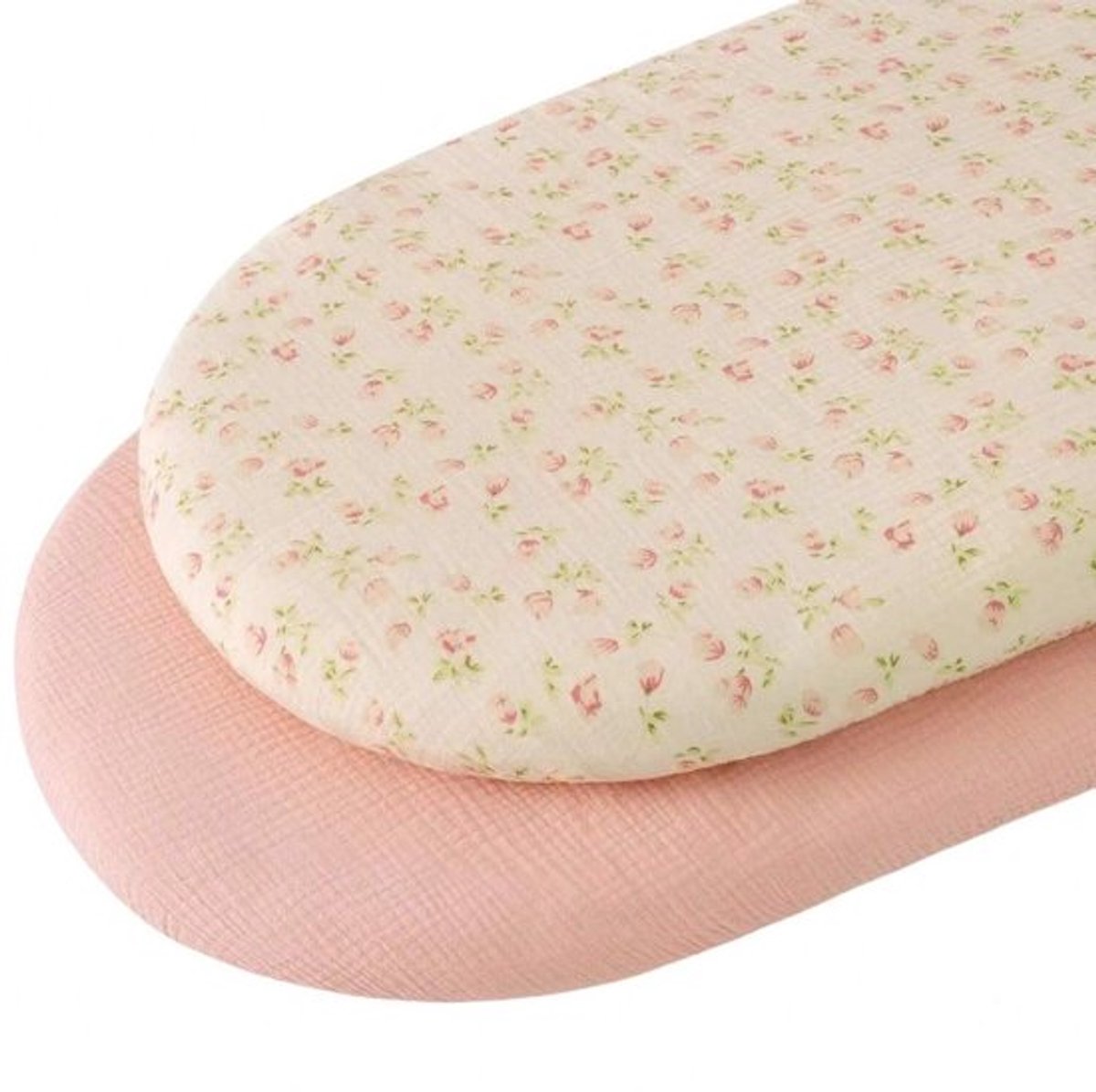 2 Stuks - Hydrofiele Baby Hoeslaken Wieg - Kinderwagen matras - Sneeuwknop/kleine bloem - 80x40 cm - Aankleedkussenhoes