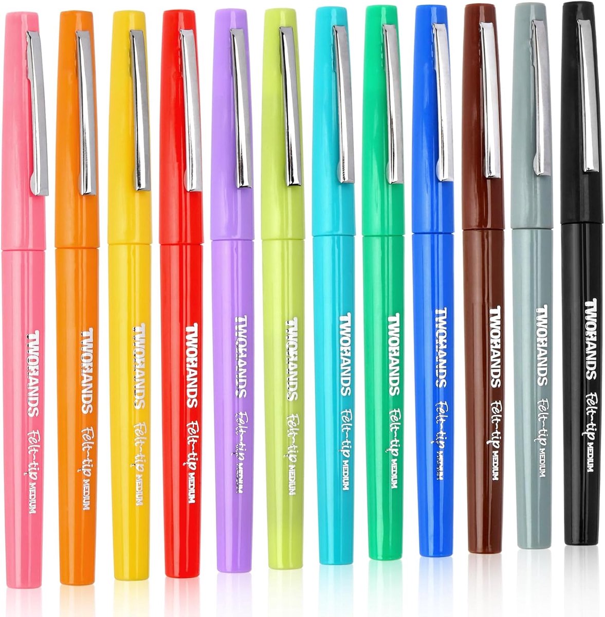 Thijox - Viltstiften Medium Punt (0,7 mm) - Niet-bloedende Inkt - Kleurpennen voor Volwassenen - Schilderen, Schetsen, Kleurcodering, Journaling, Noti