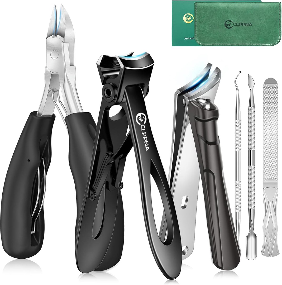 SnelShoppen - Teennagelknipper voor Senioren Dikke Teennagels - Heavy Duty Nagelknipper Set met Brede Kaak, Scherpe Ingrowende Nagelknipper, Lange Han
