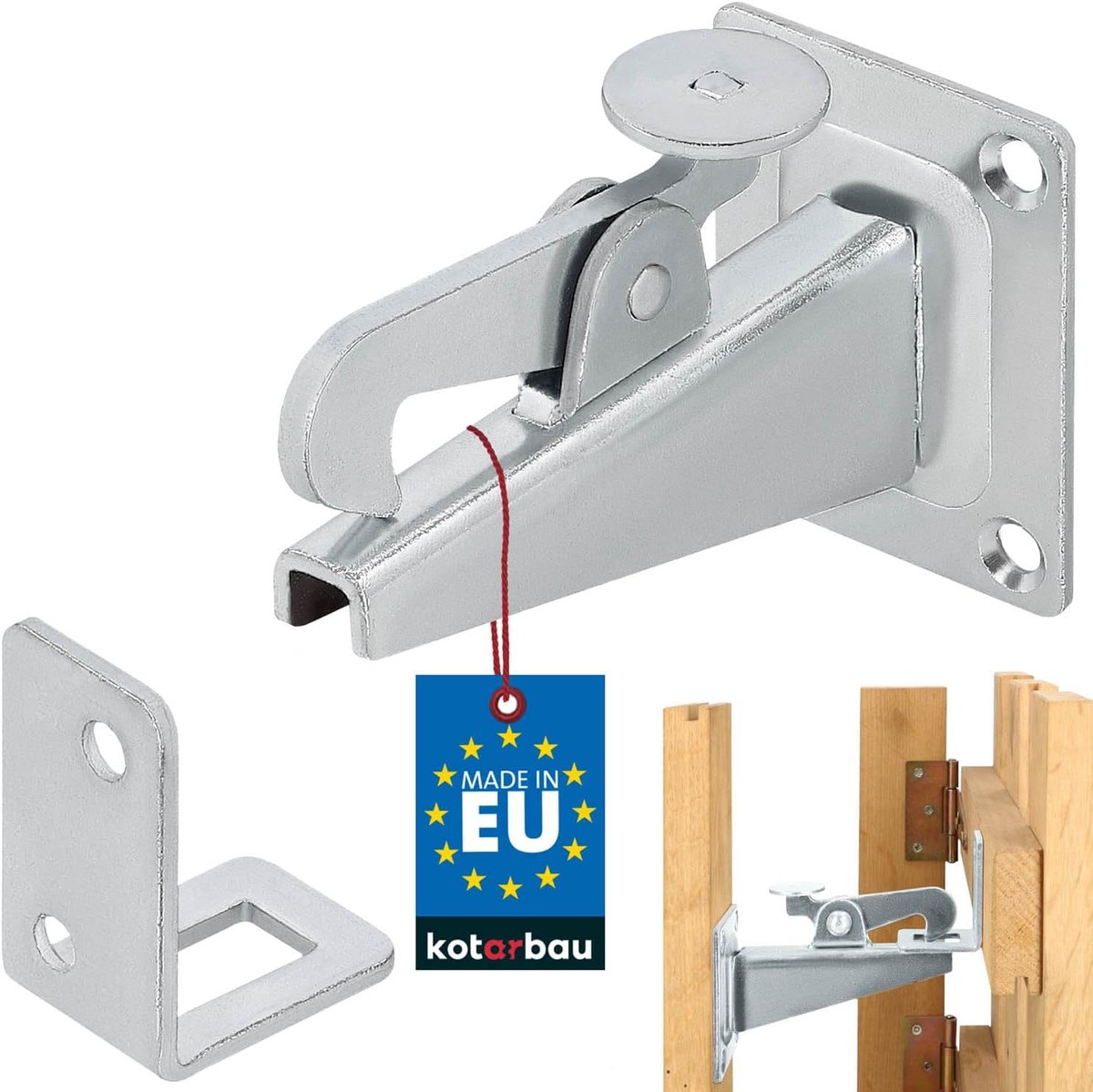 SnelShoppen - Door Stopper Wandmontage, Robuuste Deursluiting, Stalen Deurbuffer, Zilver, Duurzaam en Sterk, Voor Thuisgebruik en Kantoor