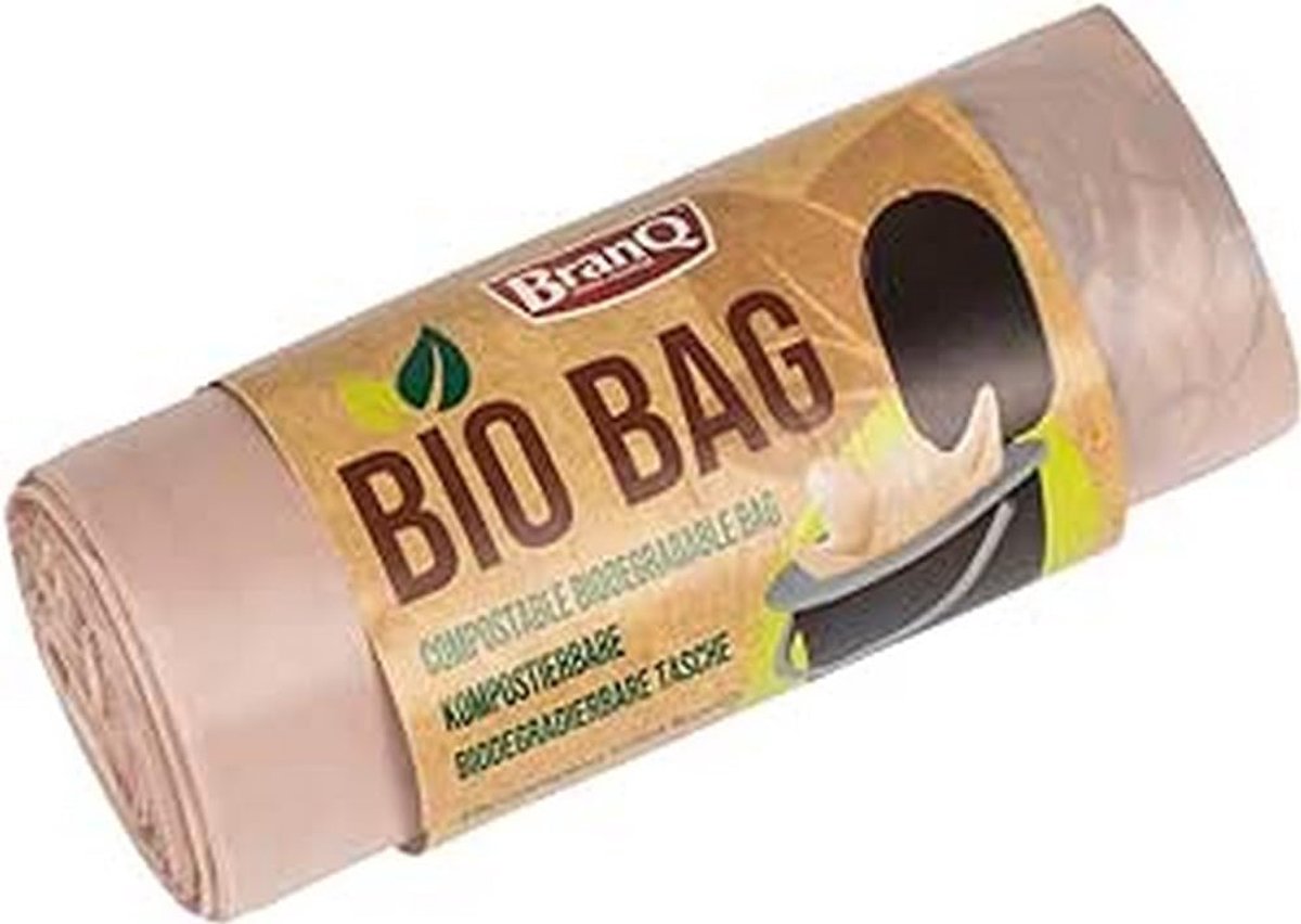 SnelShoppen - Toilettas Unisex Volwassenen - Bio 20 Stuks Limited Edition - Composteerbare Ecologische Toilettas voor Camping Toiletten - Bruin - 22 L