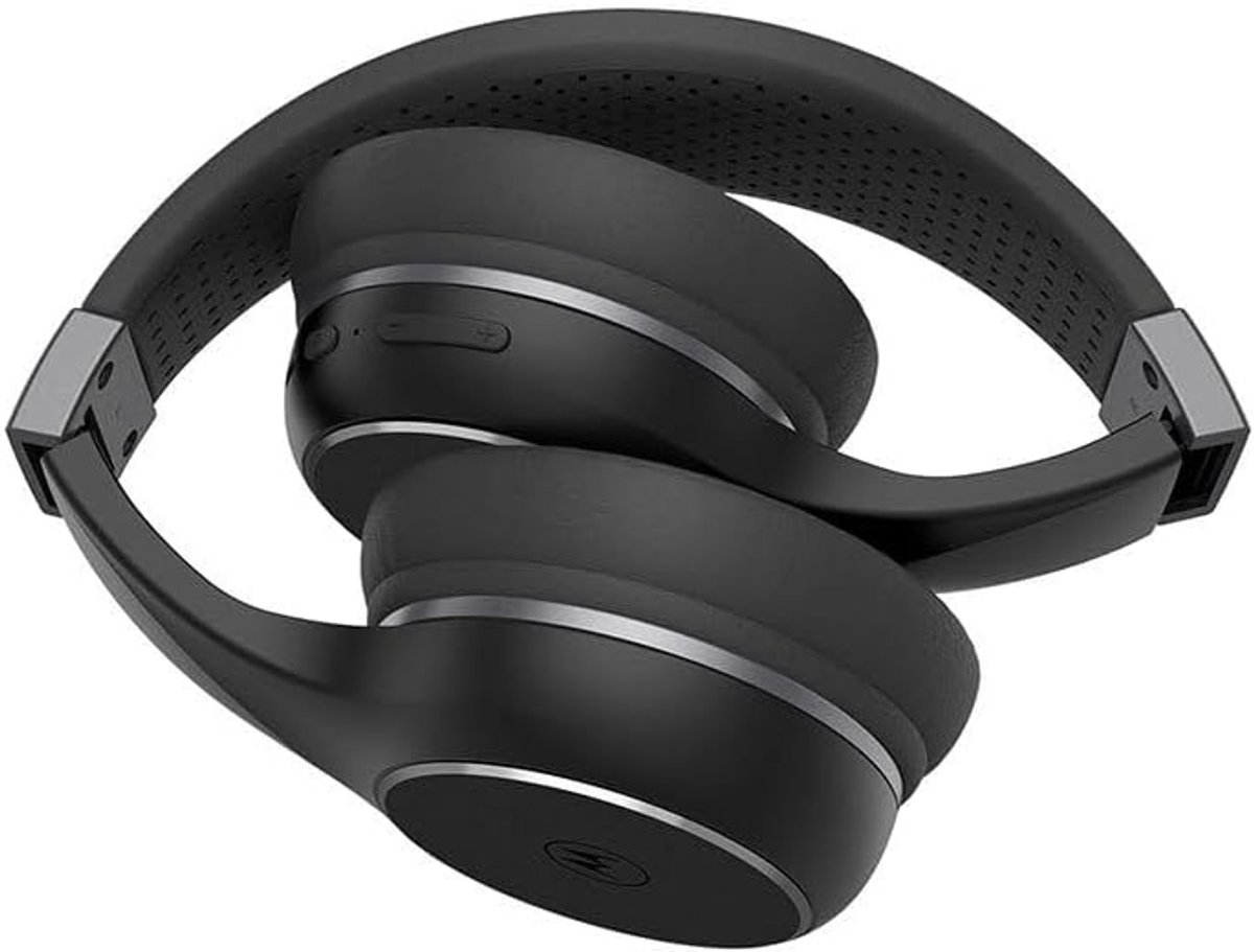 SnelShoppen - Draadloze Over Ear Hoofdtelefoon met 24-Uur Speeltijd, Geluidsisolatie, Ingebouwde Microfoon, Vouwbaar, Zwart - Perfect voor Thuis, Reiz