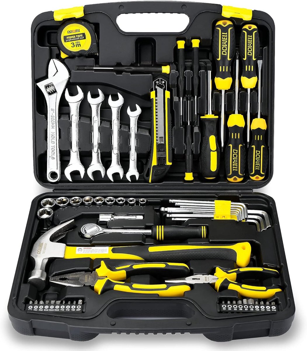 SnelShoppen - 61-delige Gereedschapsset - Mechanische Toolkit - Stevige Steeksleutelset - Hoogwaardige Gereedschappen - Inclusief Opbergkoffer - Voor