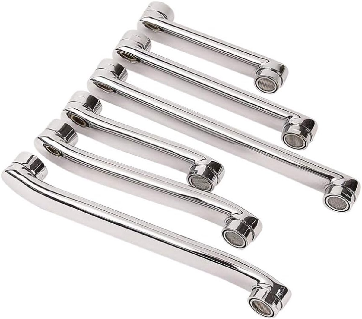 SnelShoppen - Arm Keukenkraan Ventiel Spuit - 14cm Lang - Messing - Voor Keuken en Badkamer - Diverse Varianten en Draadmaat
