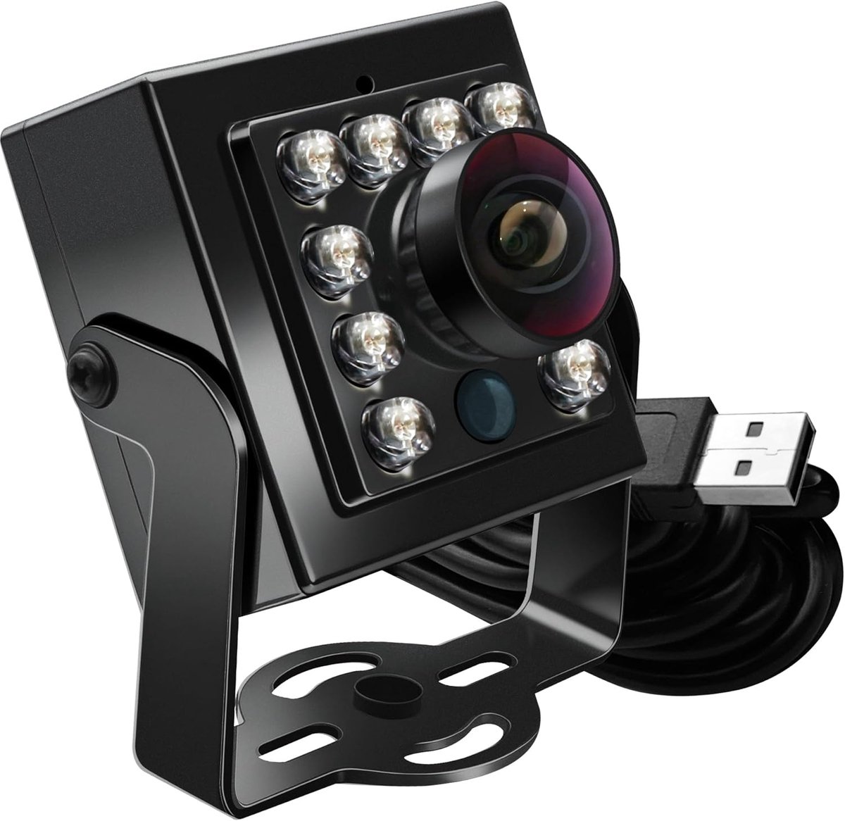 SnelShoppen - USB Camera 1080P met IR-CUT, 2MP HD Webcam voor Computer, Dag/Nacht Visie, IR LEDs, Geschikt voor Windows, Linux, Android en Mac OS