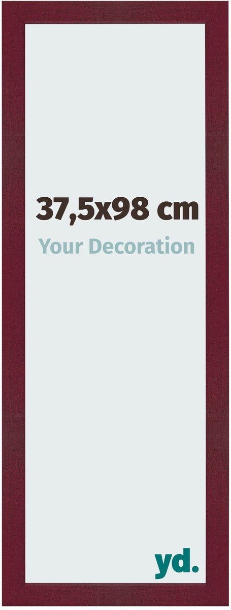 Your Decoration - Fotolijst 37,5x98 cm - MDF - Wijnrood Geveegd - Bologna