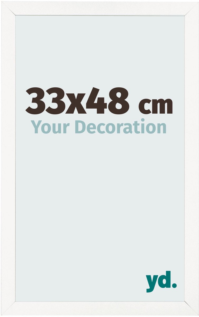 Your Decoration - Fotolijst 33x48 cm - MDF - Wit Hoogglans - Bologna