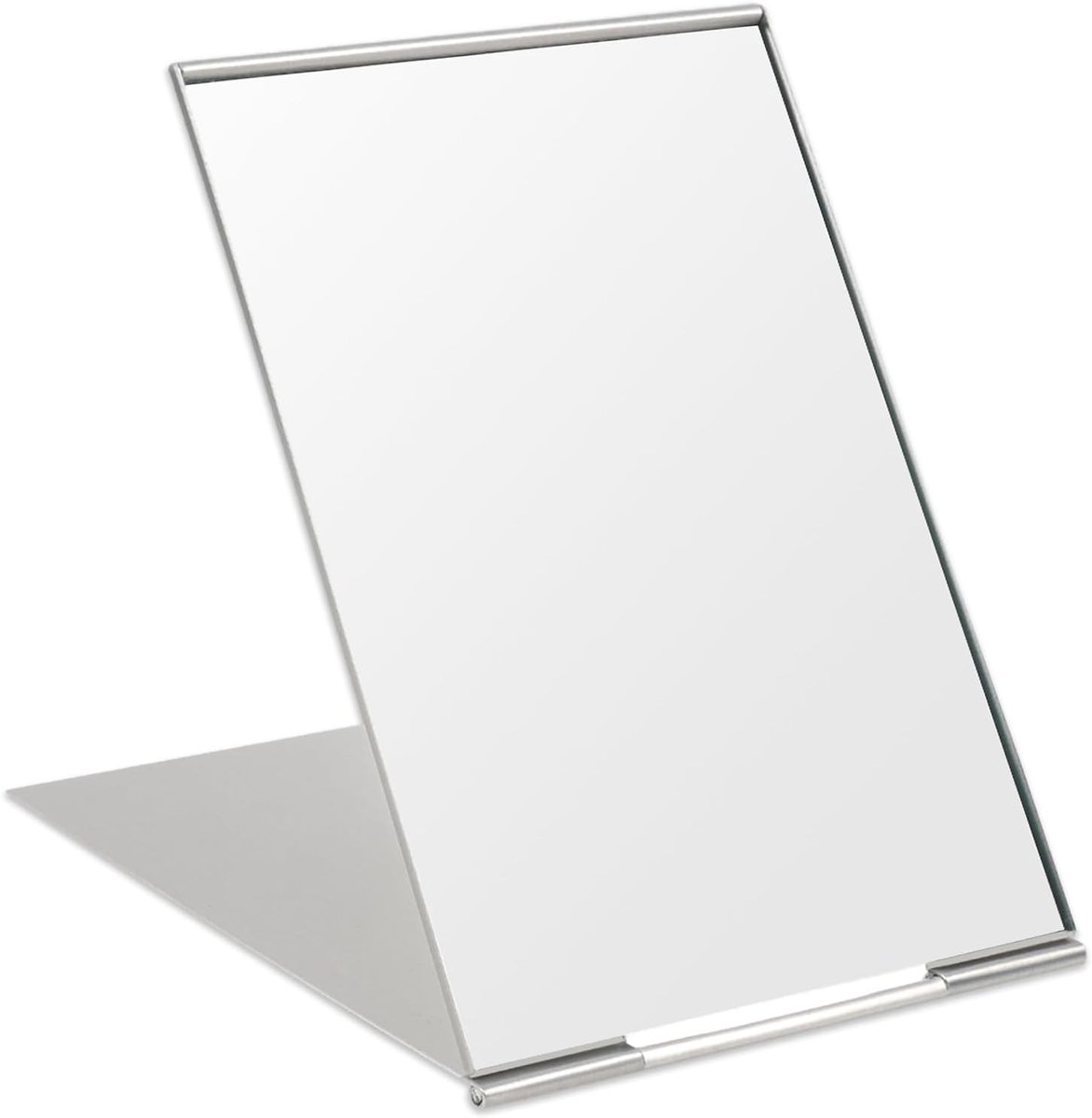SnelShoppen - Super HD Makeup Spiegel 15x10 cm, Vouwbare Tafelstandaard, Draagbare Reisspiegel, Ultra Dun en Duurzaam, Ideaal voor Thuis en Op Reis