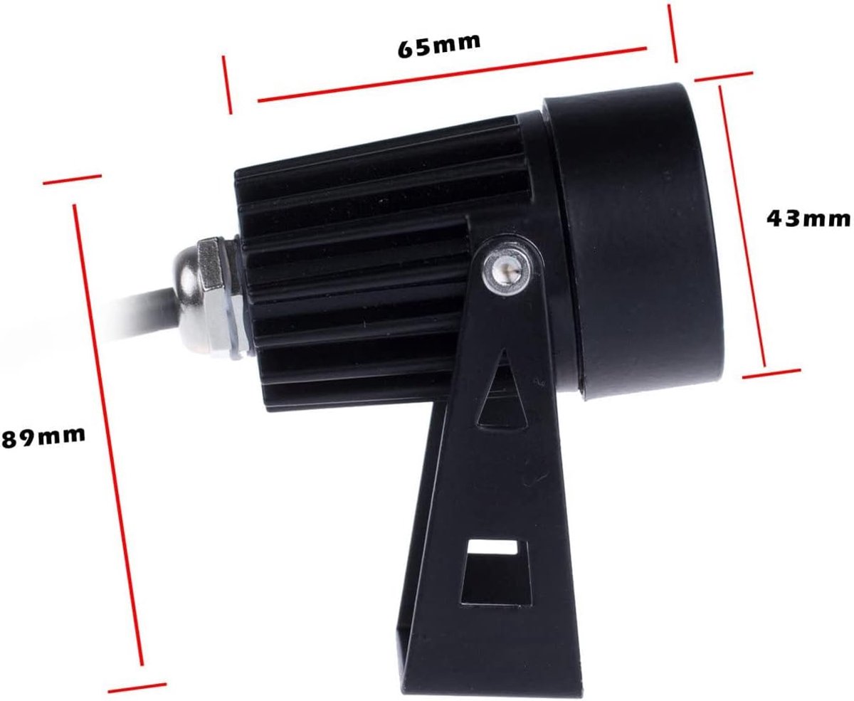 SnelShoppen - Set van 10 Spotlight LED Tuinverlichting 3W 220V IP65 Waterdichte Buitenlampen met Grondpin voor Patio, Tuin, Pad, Feest