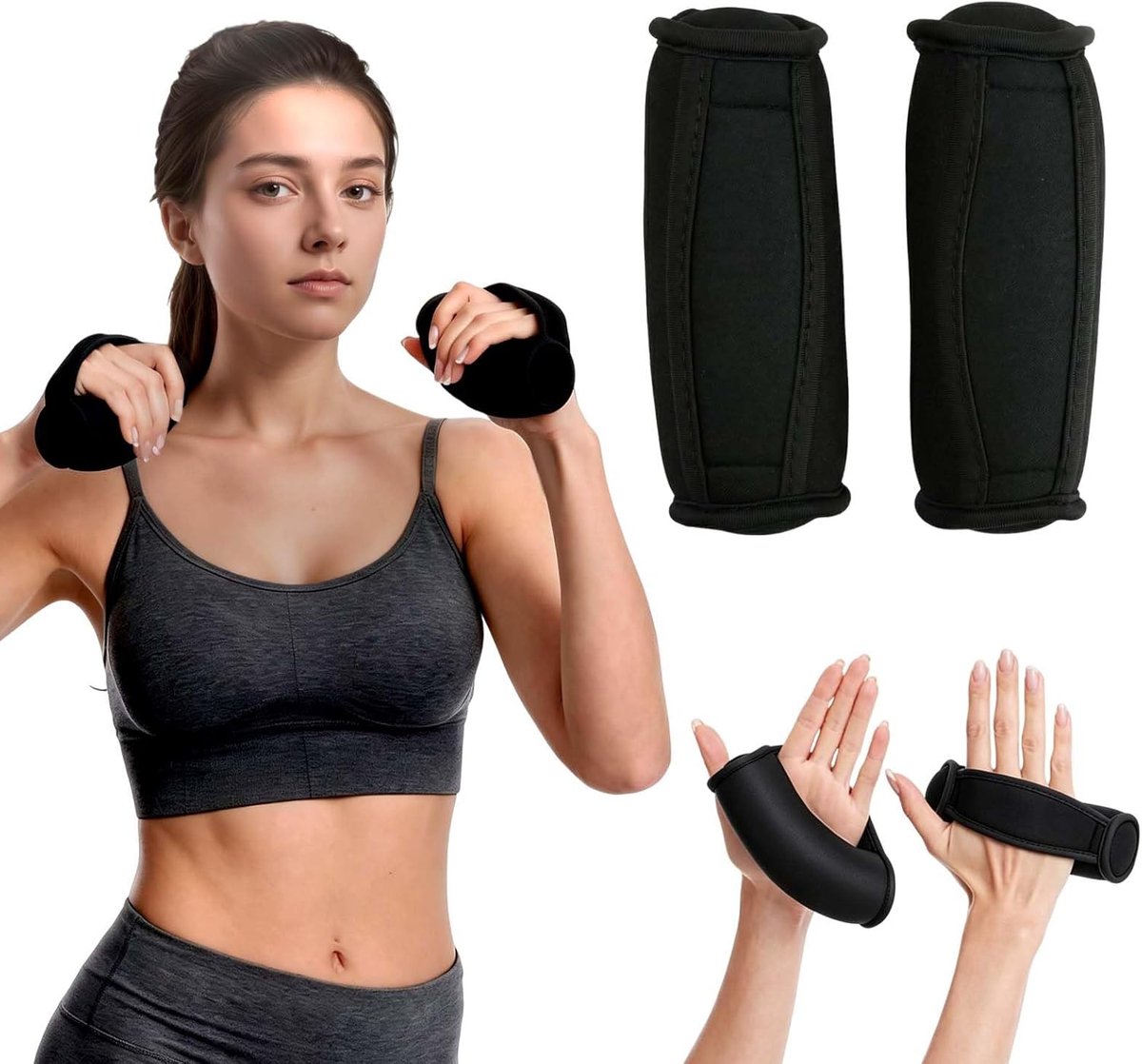 SnelShoppen - Women's Dumbbells Set van 2 - 0.5 kg Soft Dumbbells met Loop - Non-Slip Hand gewichten voor Jogging, Pilates en Aerobics - Ergonomisch e