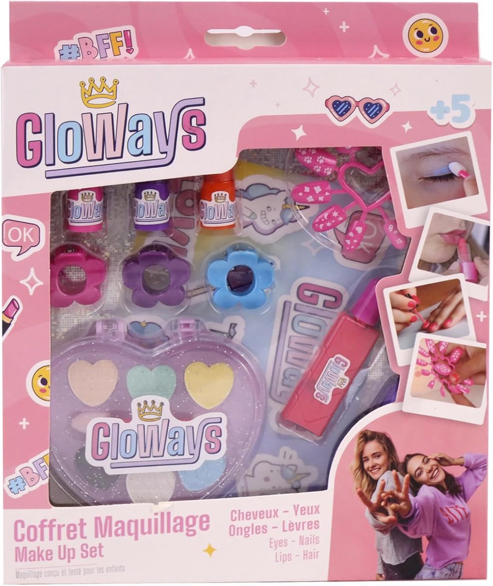SnelShoppen - Small Beauty Set - Makeup voor Kinderen - 258006 - Veilig voor Gevoelige Huid - Glitterkleuren - Plastic - Speelgoed vanaf 5 Jaar